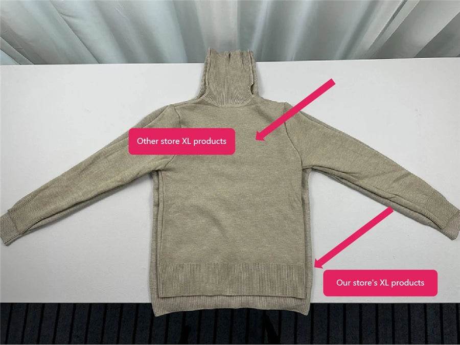 Elegant Velvet Lined Turtleneck Sweater - P12 Hub Europe