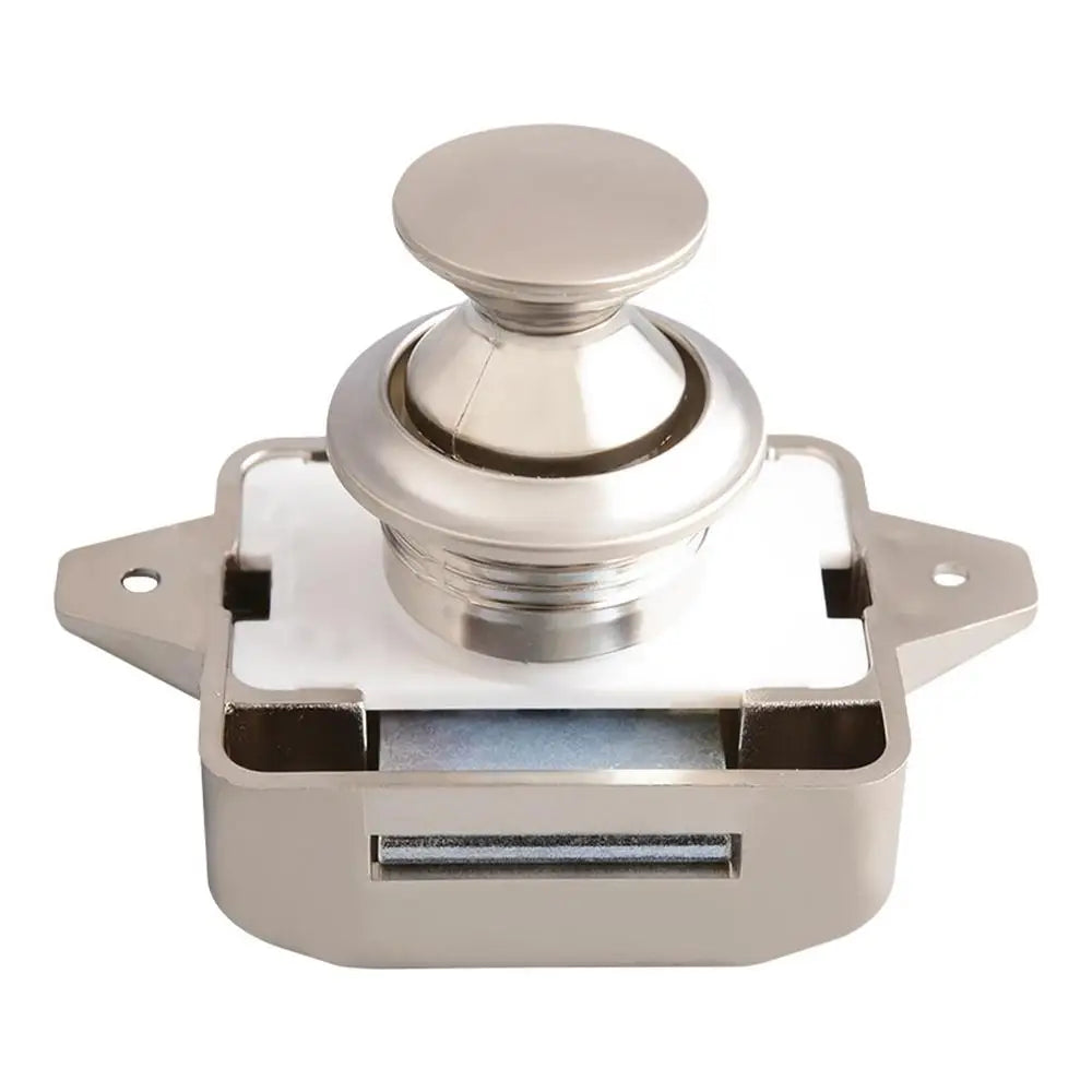 Keyless RV Push Cabinet Lock Push Button Latches Cabinet Door Catches Locks Drawer Keyless Zinc Alloy Button For RVs Camper Van