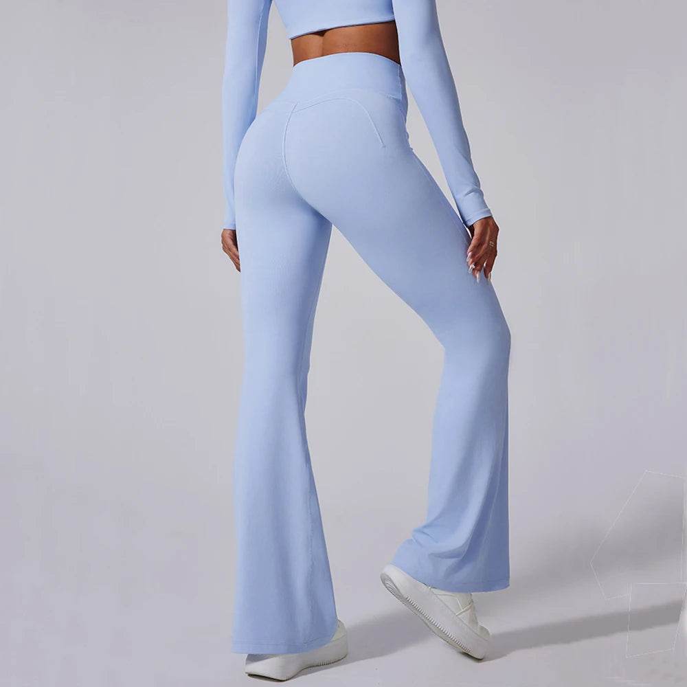 Women's High-Waist Flare Leggings - P12 Hub Europe