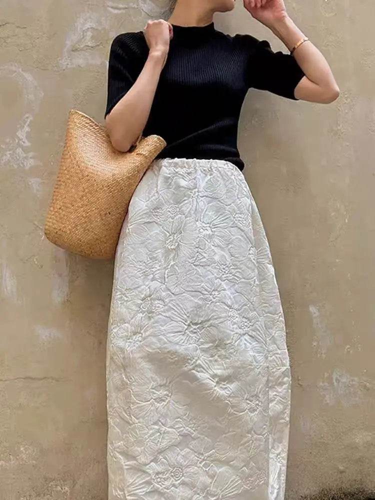 Women's Jacquard Maxi Skirt - P12 Hub Europe
