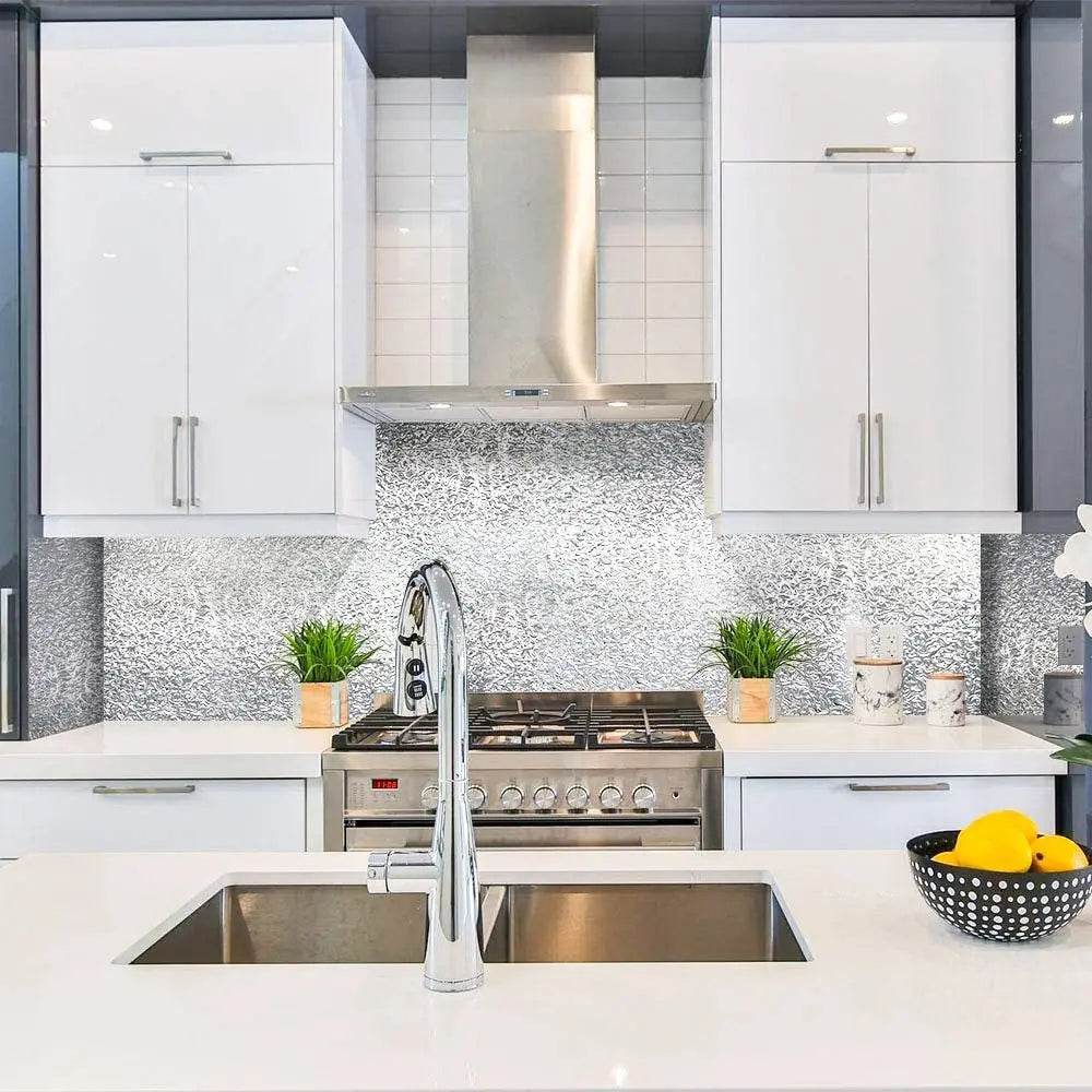 Kitchen Oil-proof Self Adhesive Stickers Anti Fouling High Temperature Waterproof Aluminum Foil Wallpaper Cabinet Contact Papers - P12 Hub Europe