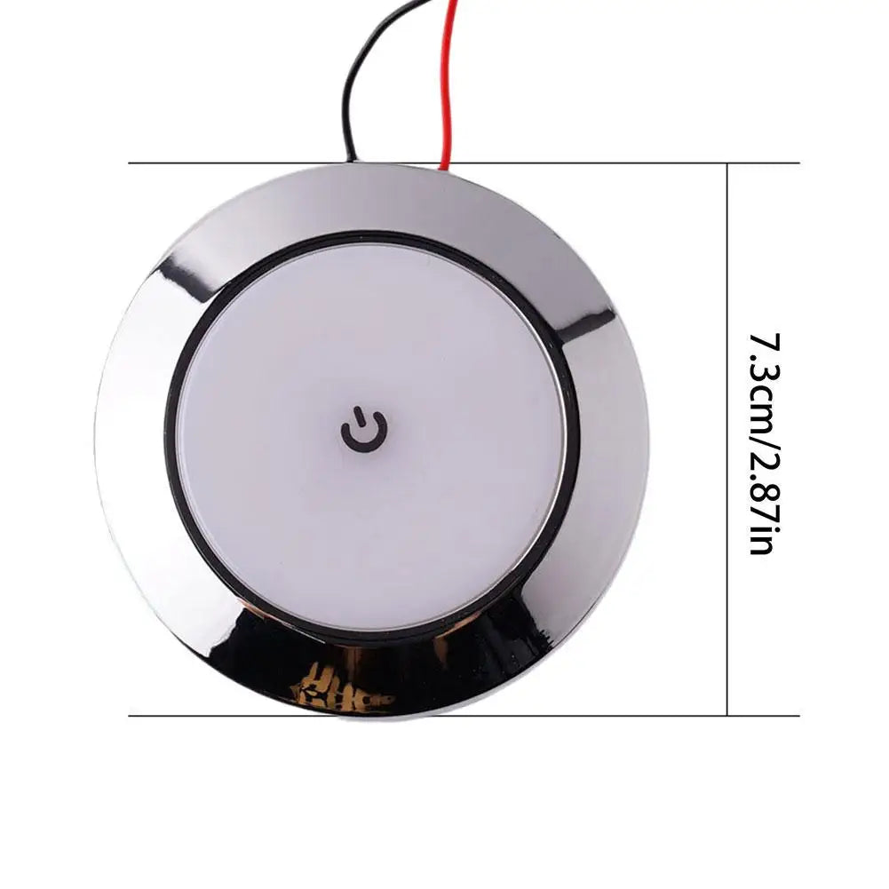 12V Car Interior Ceiling Light LED White touch Light Reading Roof Ceiling Dome Lamp For Camper Van Caravan Motorhome Boat Light