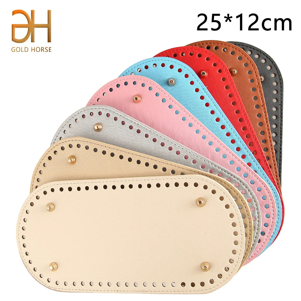 5 Size PU Leather Base Handmade Bag Bottom for Hook Diy Women Purse Handbag Knitting crochet Bags Accessories Parts