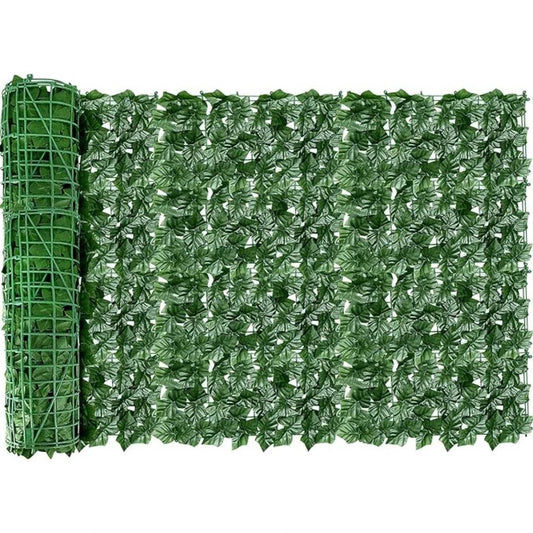 1X3m Artificial Ivy Hedge Green Leaf Fence Panels Faux Privacy Fence Screen for Home Outdoor Garden Balcony Decoration Plants - P12 Hub Europe