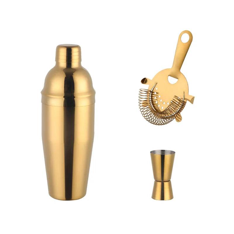 1-8PCS 750Ml Stainless Steel Bar Cocktail Shaker Set Bartender Tools Moijto Muddler Wine Bottle Stopper Cocktail Boston Barware - P12 Hub Europe