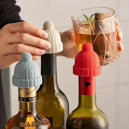 Silicone Wine Stopper Christmas Cap Wine Bottle Sealing Cover Stopper Fresh Red Wine Cork Champagne Bottle Stopper Kitchen Tools - P12 Hub Europe