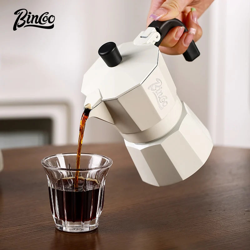 Bincoo Double Valve Moka Pot Coffee Espresso Machine Electric furnace Hand Brewed Coffee Italian Home Outdoor Barista Tools 220V