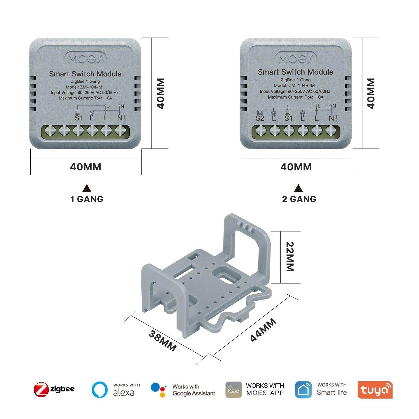 Mini Smart Switch WiF Zigbee Works with Alexa and Google - P12 Hub Europe
