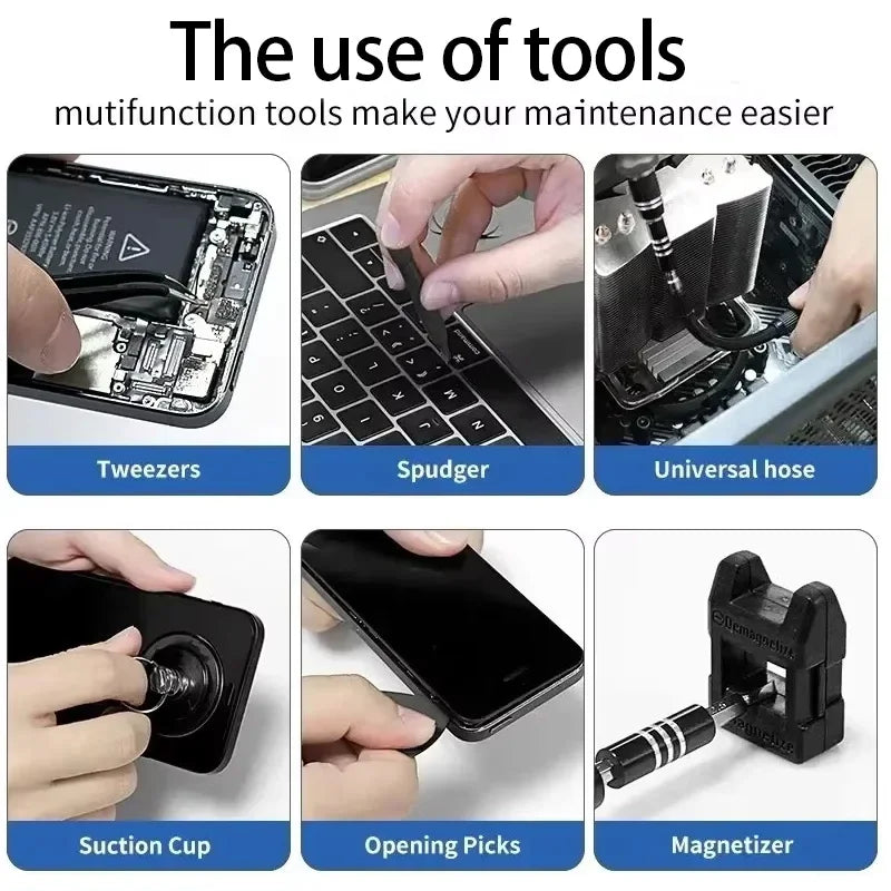 Electronics Screwdriver Set 115 in 1 Precision Screwdriver Tools Nut Driver Professional Magnetic Repair Tools Laptop Repair