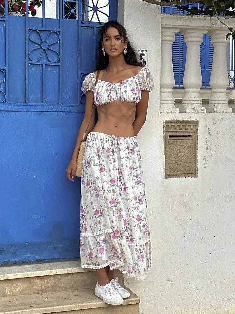White Lace Beach Skirt Set - P12 Hub Europe