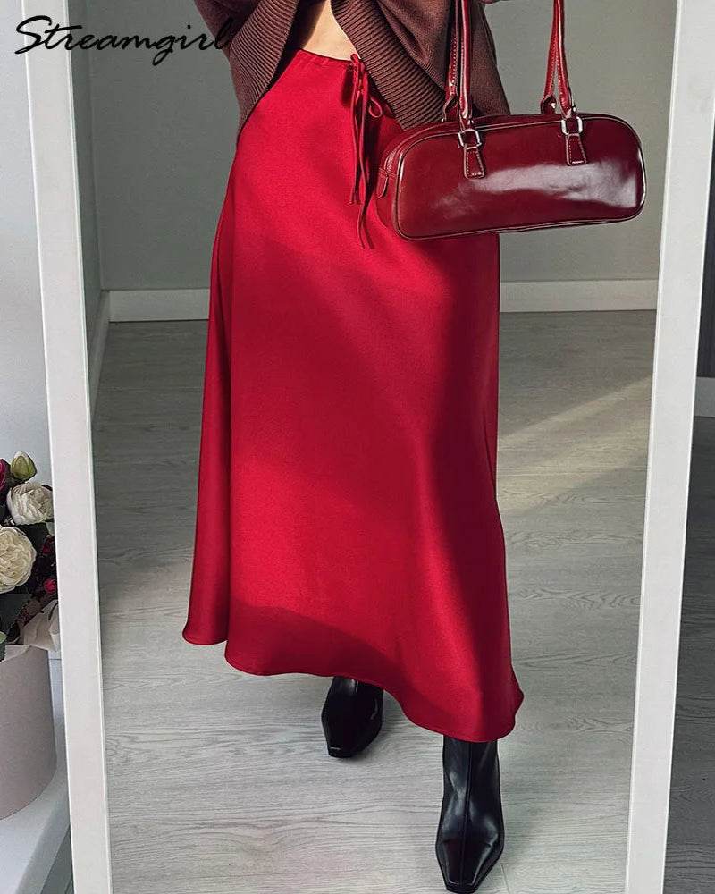 Women's Satin Maxi Skirt - P12 Hub Europe