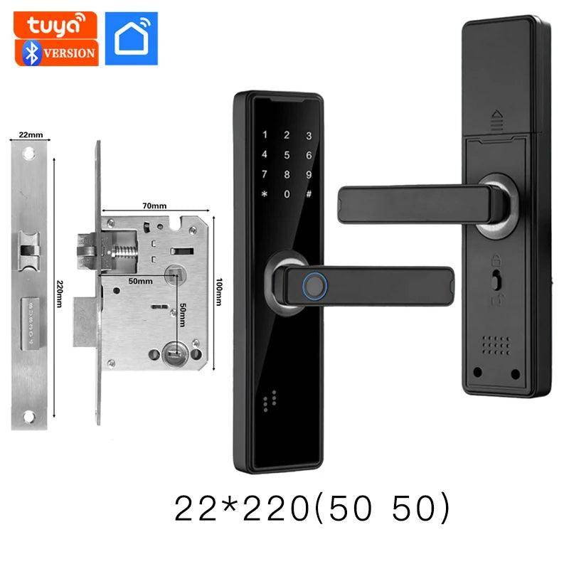 Fingerprint Door Lock Keyless, Card, Password, App Unlock - P12 Hub Europe