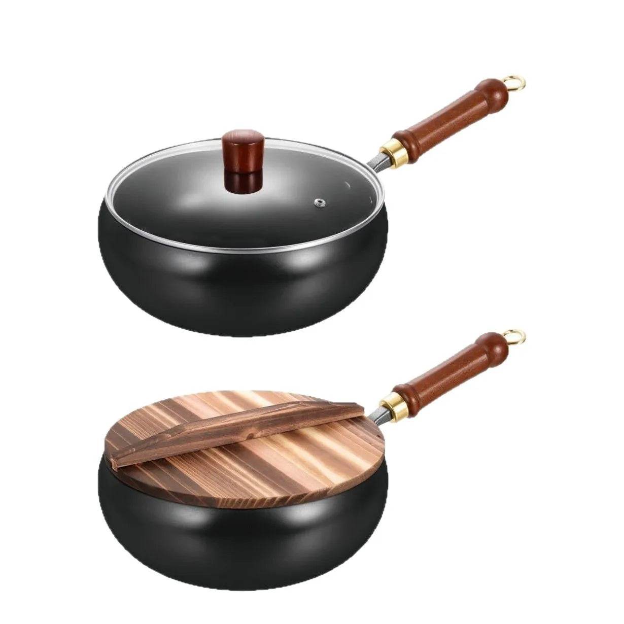 Ancient method big belly iron pot for household use, pure hand made iron stew wok, non stick smooth small iron pot - P12 Hub Europe