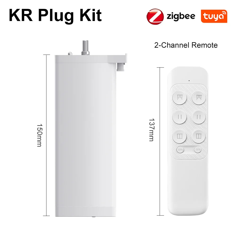Smart life Tuya Zigbee Electric Curtain Motor automatic Intelligent Support Voice Control Tools Alexa Google Assistant 15cm size