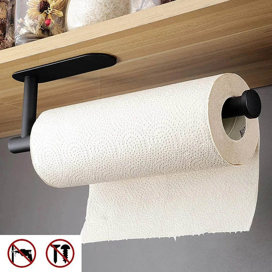 Kitchen Paper Towel Holder Adhesive Tissue Hanger Toilet Roll Paper Dispenser Cabinet Storage Napkin Rack Bathroom Accessories - P12 Hub Europe