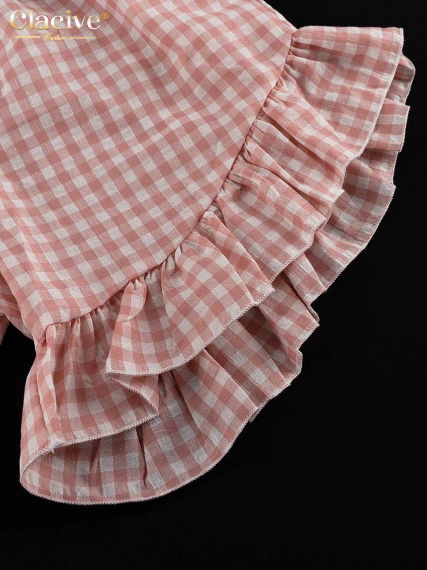 Clacive Stripe Ruffle Shorts Set - P12 Hub Europe