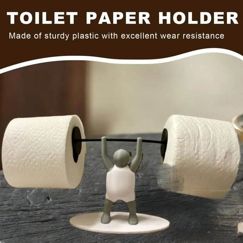 Weightlifting Figure Paper Towel Holder 3D Printing Decorative Bathroom Toilet Paper Stand Creative Tissue Roll Rack For Bedroom - P12 Hub Europe