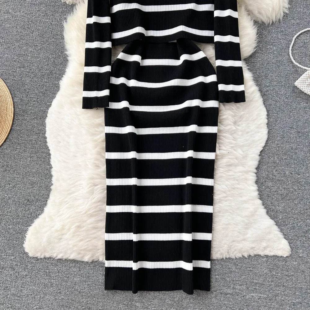Patchwork Dress Cardigan Set - P12 Hub Europe