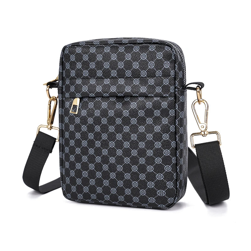 Men's Classics Mini Shoulder Bag Coin Purses Portable Male Lightweight PU Leather Small Crossbody Bags for Men Leisure Phone Bag