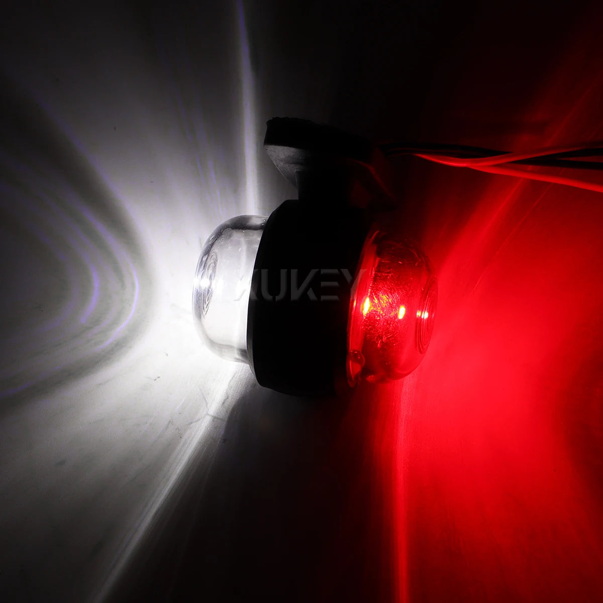 4PCS Red & White LED Side Marker Lights Clearance Lights Parking Lights Position lamp Truck Trailer Caravan Boat 12V 24V Outline