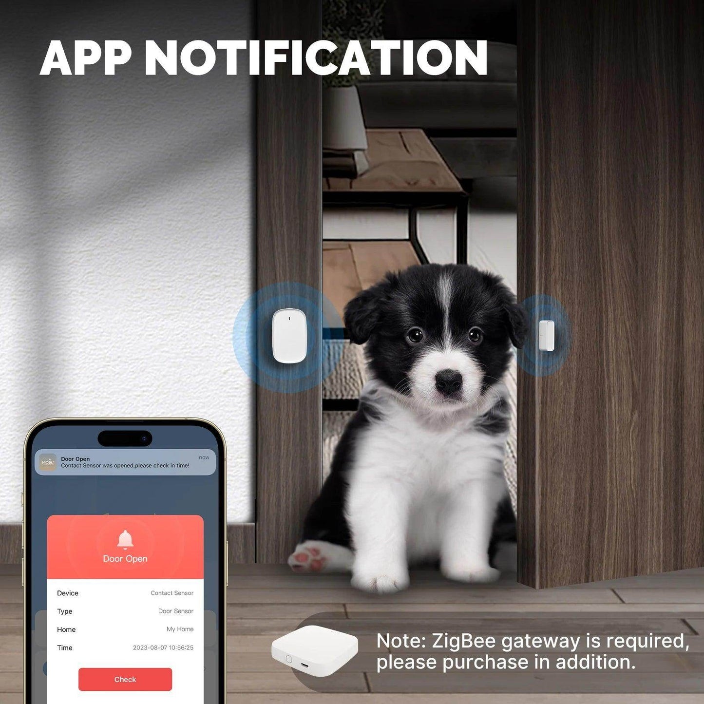 Sensor Door MOES ZigBee Smart - P12 Hub Europe
