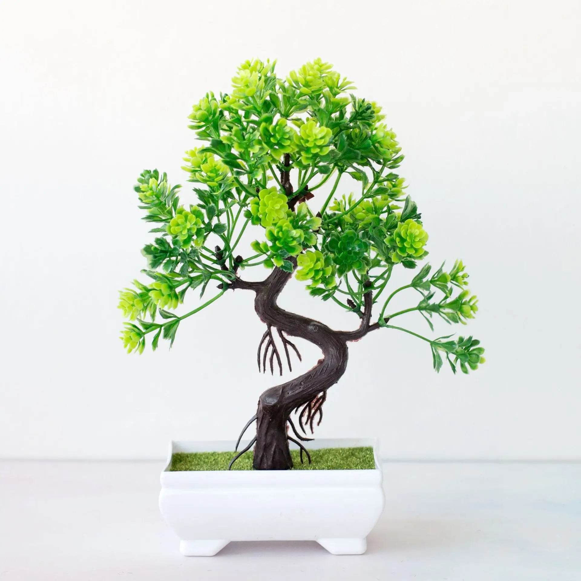 Garden Arrangement Ornaments Plastic Plants Bonsai Small Tree Pot Fake Plant Potted Flower Home Room Table Decoration - P12 Hub Europe