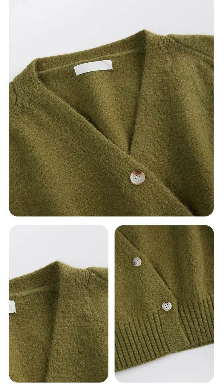 Diagonal V-Neck Cardigan - P12 Hub Europe