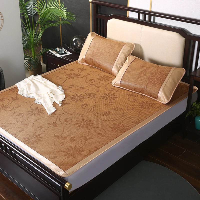 Missdeer Summer bamboo rattan cooling feel mattress cool sleeping mat kit With Pillowcase bed foldable cold sheet protection pad - P12 Hub Europe