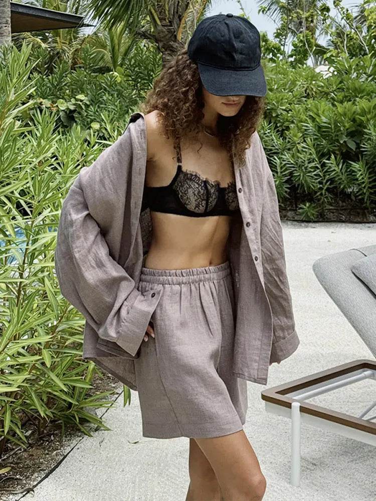 Women's Casual Cotton Linen Set - P12 Hub Europe