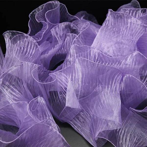 1 Yard Blue Lace Fabric Pleated Mermaid Effect Laser Neon Luster For Women Dress 15CM Wide - P12 Hub Europe