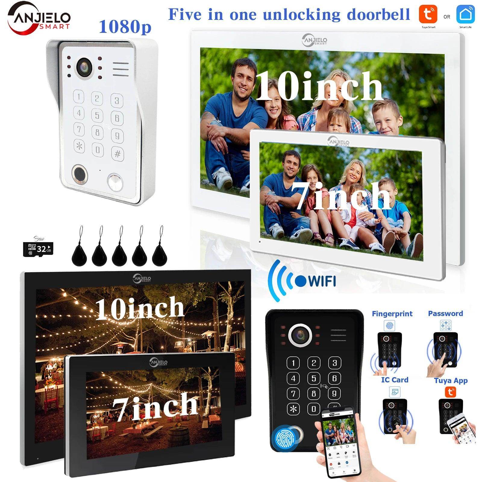 Intercom 1080P Fingerprint | 148° View, 5-in-1 Unlock - P12 Hub Europe