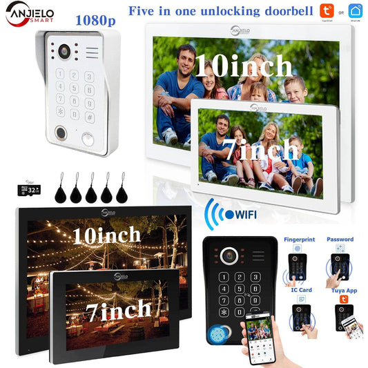 Intercom 1080P Fingerprint | 148° View, 5-in-1 Unlock - P12 Hub Europe