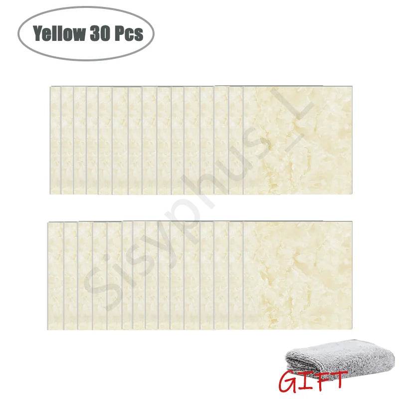 10-50Pcs PVC Marble Wall Stickers Self-Adhesive Thickened Tile Sticker Bathroom Waterproof Floor Sticker Kitchen Home Decoration - P12 Hub Europe