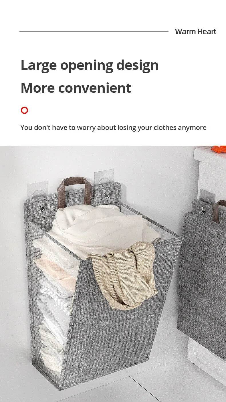 Foldable Wall-Mounted Laundry Hamper - P12 Hub Europe