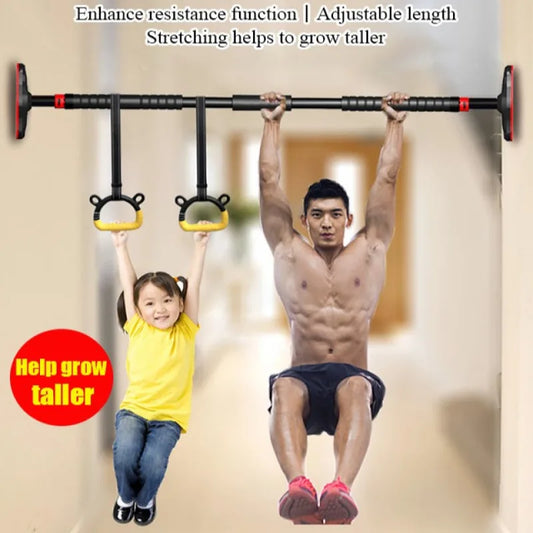 Household Indoor Children's No Perforated Pull-up Fitness Equipment Non Damaging Wall Anti Slip Horizontal Bar Fitness Equipment