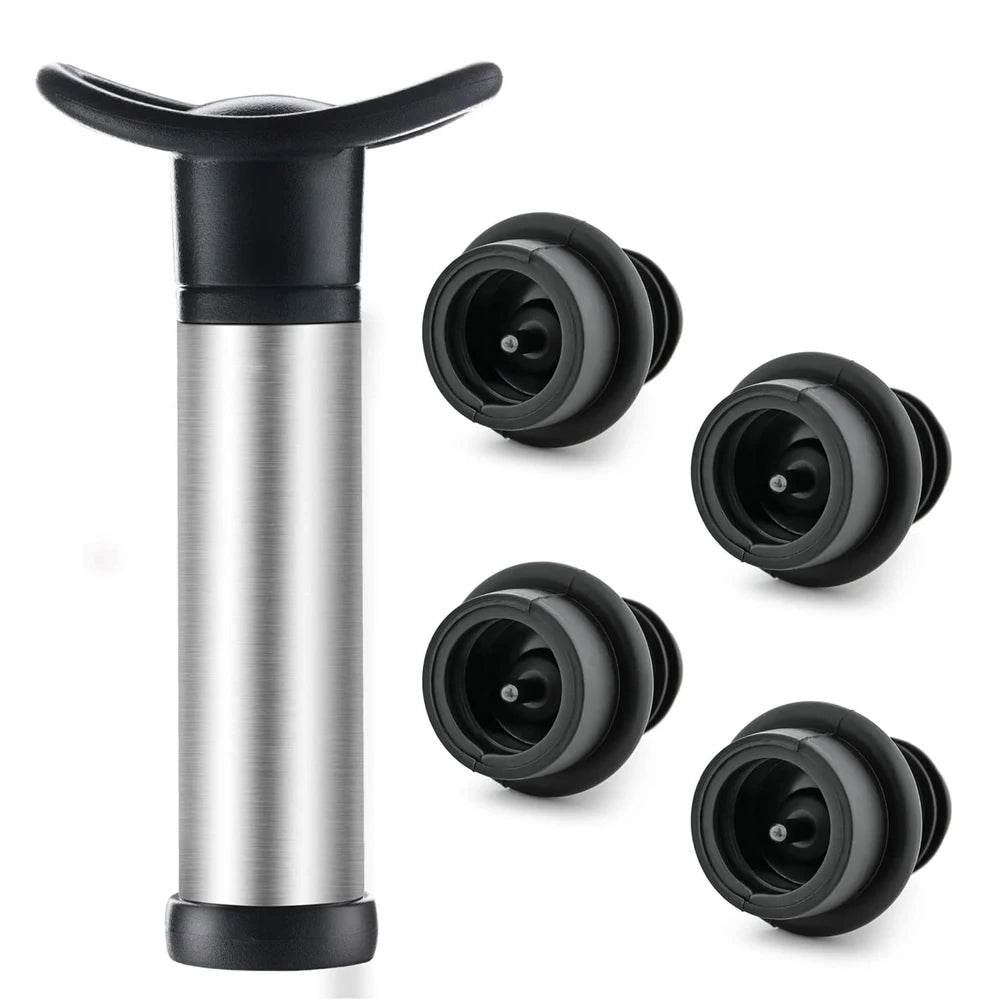 Wine Stopper with Vacuum Pump Wine Home Barware Sealing Preserver Aerator with Silicone Bottle Stopper for Bar Accessories - P12 Hub Europe