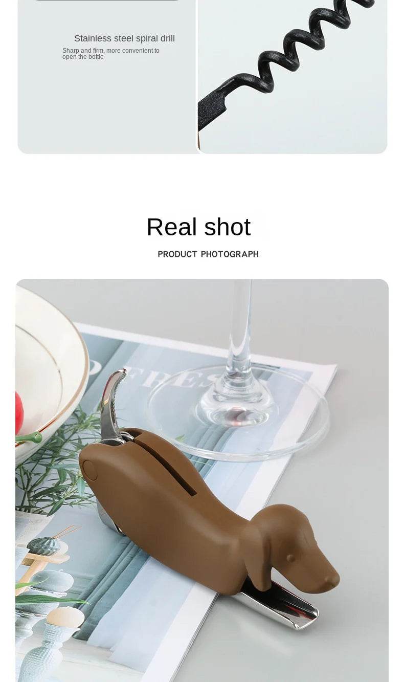 Wholesale Dog Wine Bottle Opener Corkscrew with Foil Cutter Beer Opener and Customized Gift Corkscrew for Clients Free Shipping - P12 Hub Europe