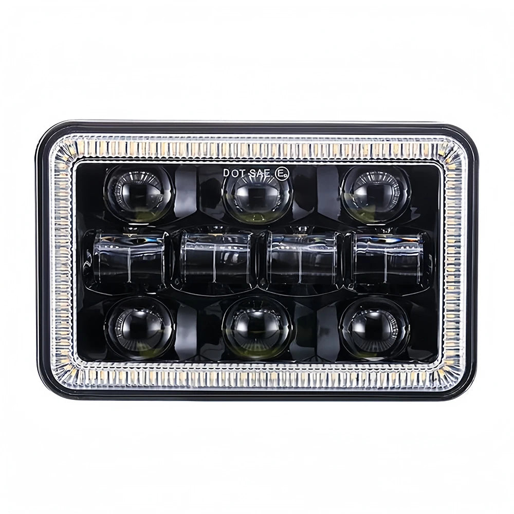 12V 24V 4x6 inch LED Headlights H4 Led Work Light Square Light Replacement for GMC Chevrolet Car Jeep Motorcycle Truck Headlamp