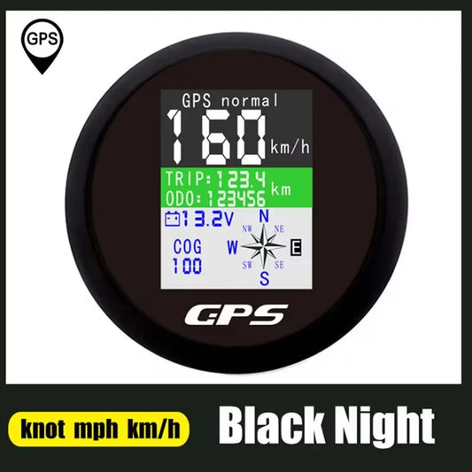 85mm Speedometer GPS Odometer Adjustable Trip ODO COG Voltmeter TFT Screen Speed Gauges For Motor Yacht Boat Car Outboard Engine