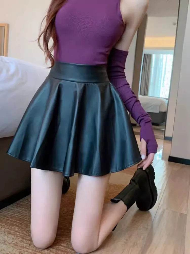 Women's Faux Leather Mini Skirt - P12 Hub Europe