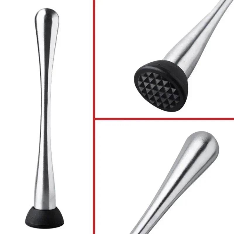 Durable Stainless Steel Wine Mixing Stick Muddler Cocktail Stirrer Shaker Ice Crusher Comfortable Grip Barware Tool - P12 Hub Europe