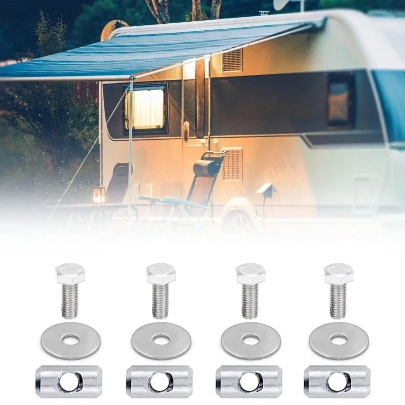 4set Awning Rail Stoppers Caravan Sun Canopy 8mm For End Keder Stoppers Motorhome Campervan RV Accessories And Accessories