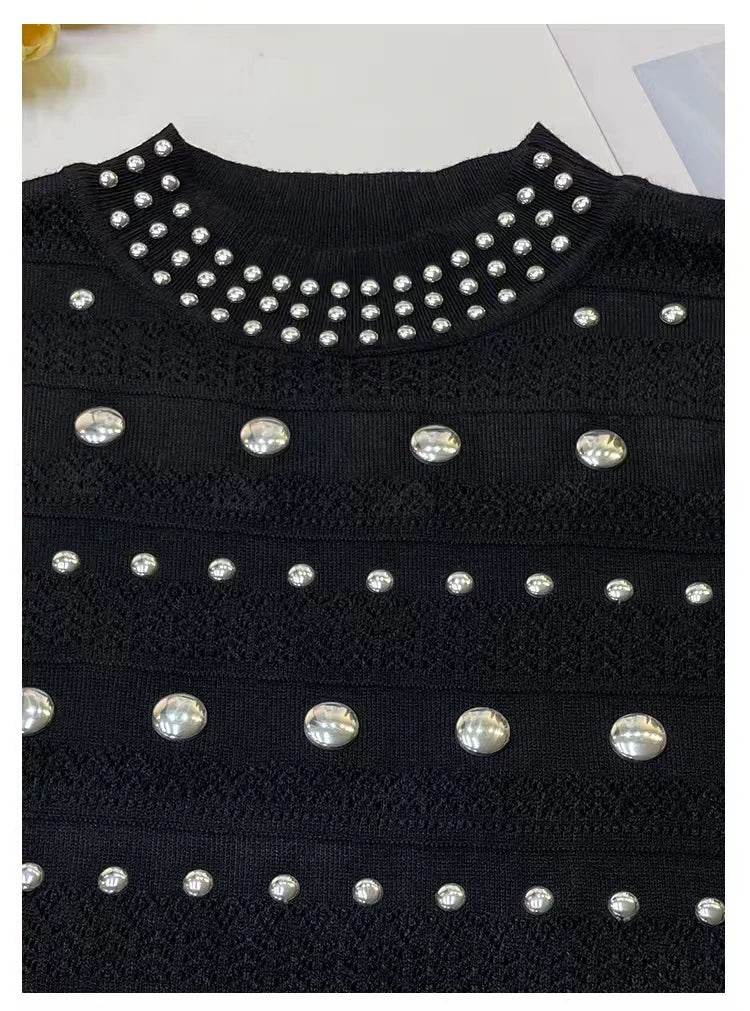 Sequined Ice Silk Knit Maxi Dress - P12 Hub Europe