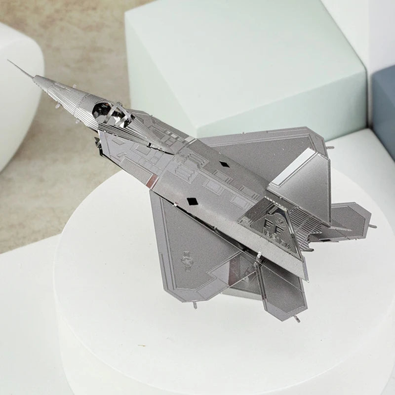 Plane 3D Metal Puzzle Model Kit DIY Laser Cut Puzzles Jigsaw Toy For Children