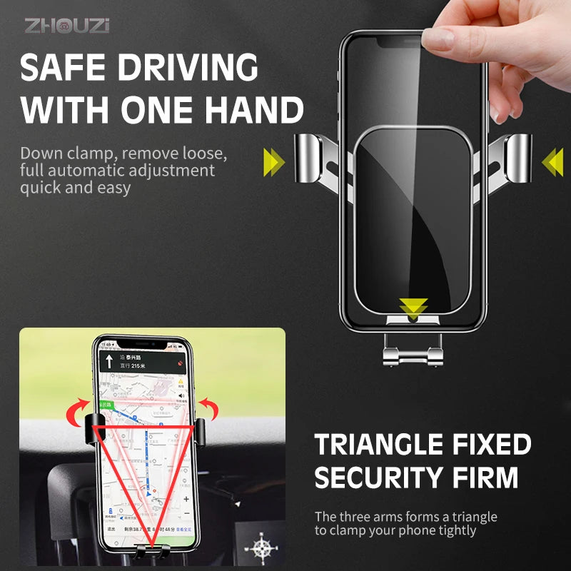 Car Mobile Phone Holder For Jeep Renegade 2016-2019 Special Mounts GPS Stand Gravity Navigation Bracket Auto Accessories