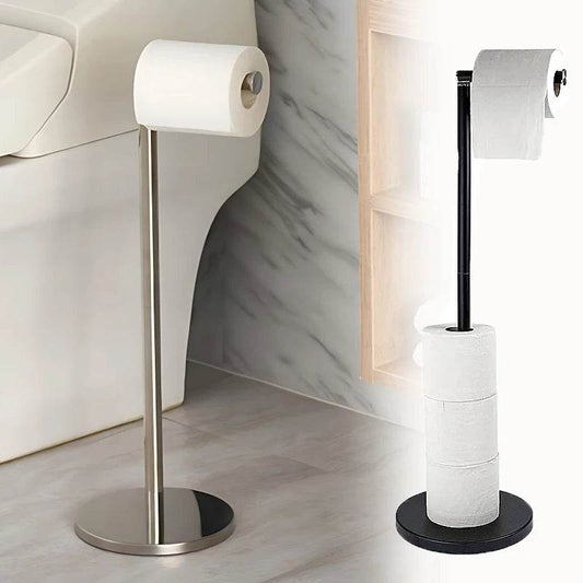 Paper Towel Holder Bathroom Stainless Steel Floor Mounted Toilet Paper Holder Single Pole Kitchen Floor Shelf Bathroom Fixtures - P12 Hub Europe