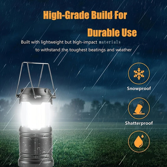 1/2PCS Outdoor Camp Lamp Camping Tent Light Portable Lantern Multifunctional Emergency Light Battery Outdoor Pony Lantern