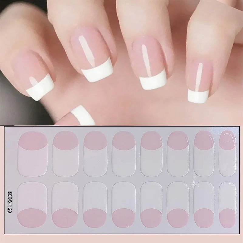 Full Cover Gradient Nail Stickers Multi Color -