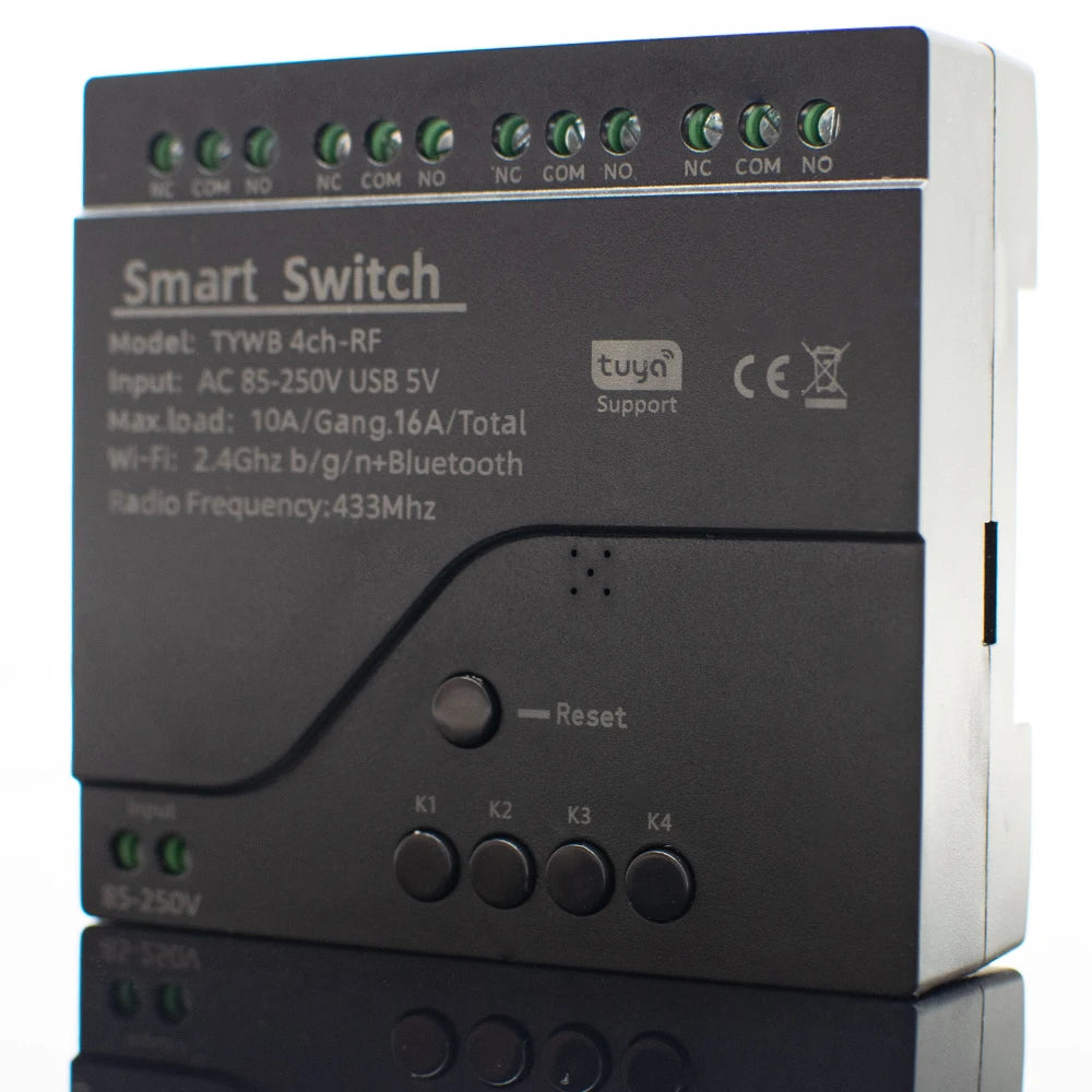 4CH Tuya Wifi Smart Switch AC 220V 85-250V 7-32V 10A Relay Intelligent Automation Module Controller Work With Alexa Google Home