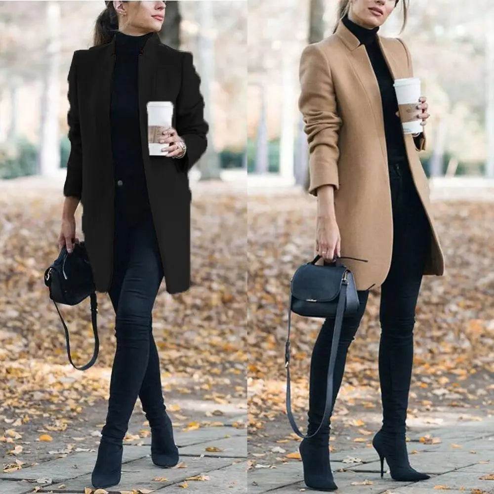 Office Lady Wool Blend Coat - P12 Hub Europe